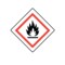 Nevs GHS Pictogram Label - Flammable 7/8" x 7/8" GHS-11-FL - alternate 1